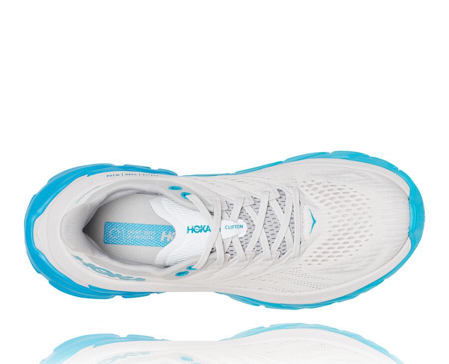 Hoka One One Løbesko Dame - Clifton Edge - Hvide/Blå - 698470YLO